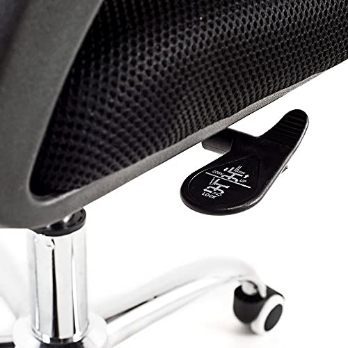 Cadeira de Escritório Executiva Moob Viena Giratória Com Regulagem de Altura a Gás Telada Preta