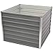 Produktbild Goliraya Hochbeet Pflanzbeet Kräuterbeet Blumentopf Blumenkasten Blumenkübel Metall Gartenbeet Frühbeet Garten Blumenhochbeet für Terrasse & Garten 100 x 100 x 77 cm Verzinkter Stahl Grau