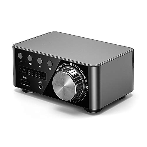 Moniel Amplificador digital HIFI BT 5.0 Mini Amp de áudio estéreo 100W Dual Channel Sound Power Rece