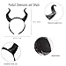 LUNROUG Black Devil Horns Headband Halloween Gothic Horn Hoop Headpiece Cosplay Dress Up Hair Accessories Ox Horn Hairdress for Women Men Girls Halloween Party Costume Hair Accessory