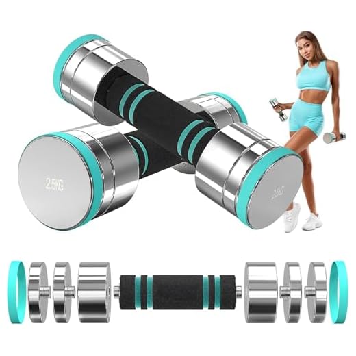 Dripex Mancuernas Ajustables de Acero 2,5 kg 5 kg 7,5 kg 10 kg 15 kg 25 kg Juego de Pesas y Mancuernas con Mango de Espuma para Hombres y Mujeres Mancuernas de Fitness para en Casa (2,5 KG x 2)