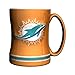 NFL Miami Dolphins Sculpted Relief Mug, 14-ounce, Orange
