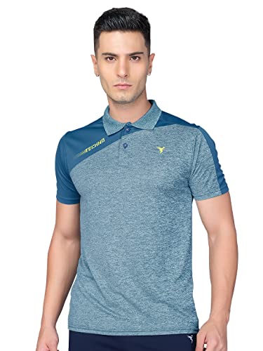 Image of TECHNOSPORT Men's Polyester Slim Fit T-Shirt
