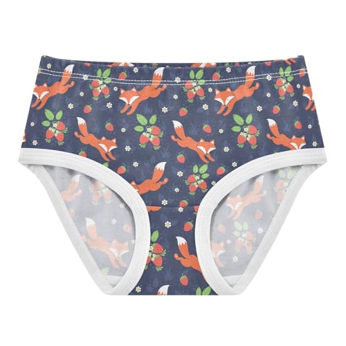 Little Girl Underwear Toddler Panties Kids Undies Fox Animal Soft Cotton Briefs 2T-8Y