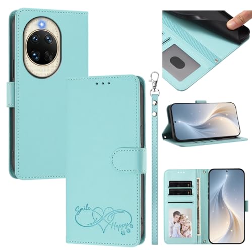 Jiajihua Cover Compatible with Huawei Nova 14 / Vitality/Nova 15 Phone Case【Card Cash Slot Wallet Design Flip Kickstand Drop Protection】 Mint
