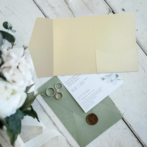 50 Sobres para Invitaciones de Boda Trípticos Elegantes 3