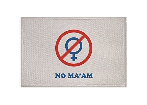 U24 Badges No Ma 'am No maam Drapeau Thermocollant Patch 9 x 6 cm