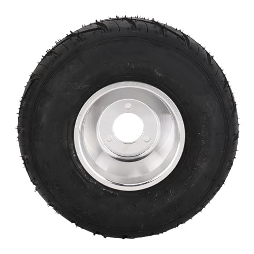 Luocute 11x7,10-5 Go-Kart-Reifen mit Felge, Schlauchlose Hinterrad-Reifenbaugruppe für ATV-UTV-Wagen mit Aluminiumlegierungsfelge
