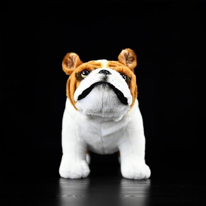 MZICXV Englische Bulldogge Simulation Puppe Stehender Hund Plüsch Spielzeug 28CM