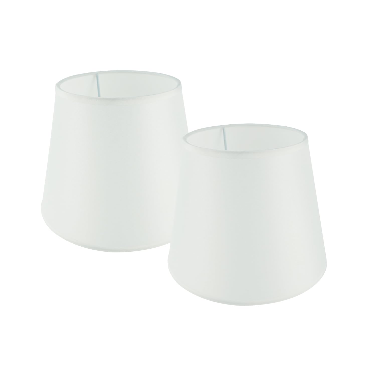2 paralumi E14/E27 per lampade da tavolo, lampadari di cristallo, paralumi superiori, 15 cm x 17 cm x inferiore 22 cm, bianco