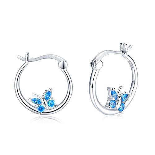 Hypoallergenic Panda/Unicorn/Hummingbird/Dolphin Hoop Earrings for Women 925 Sterling Silver Animal Huggie Hoop Earrings Jewelry Gifts for Sensitive Ears