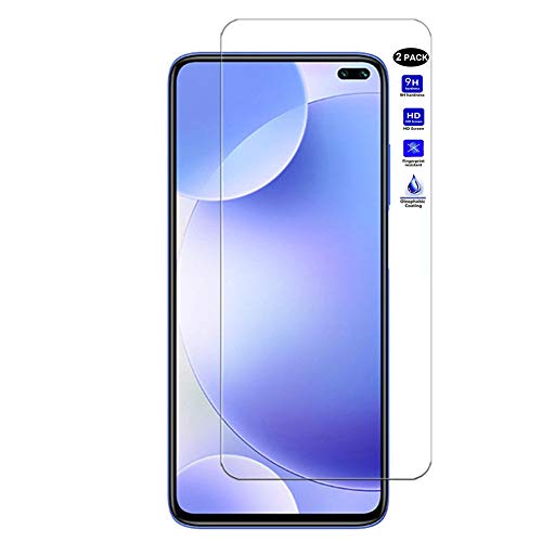 XMTON Protector de Pantalla Compatible con Xiaomi Redmi K30 6.67",Transparente 0.3mm Dureza de Grado 9H Protector de Pantalla de Vidrio Templado Protector para Xiaomi Redmi K30 (2 Pack)