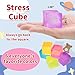 6 Pack Stress Cube Squishy Stress Balls for Adults Kids, Sensory Fidget Toys for Anxiety Stress Relief, Calming Toys Slow Rising Stress Balls Stretchy for Autism & ADHD, Malt Sugar Ball