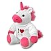 printplanet Stoff-Einhorn mit Namen Levi - Kuscheltier mit Design I Love - Stofftier, Plüschtier