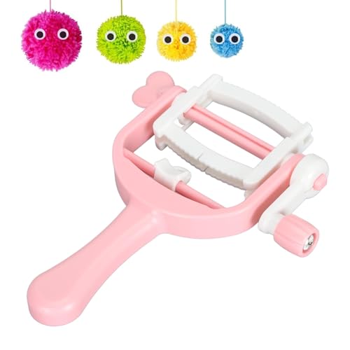 Culnflun Machine à pompons, Outils de Fabrication de Pompons, Kit Fabrication Pompon, pour Fluff Ball Weave DIY Laine Fil À Tricoter, Avec poignée rotative...