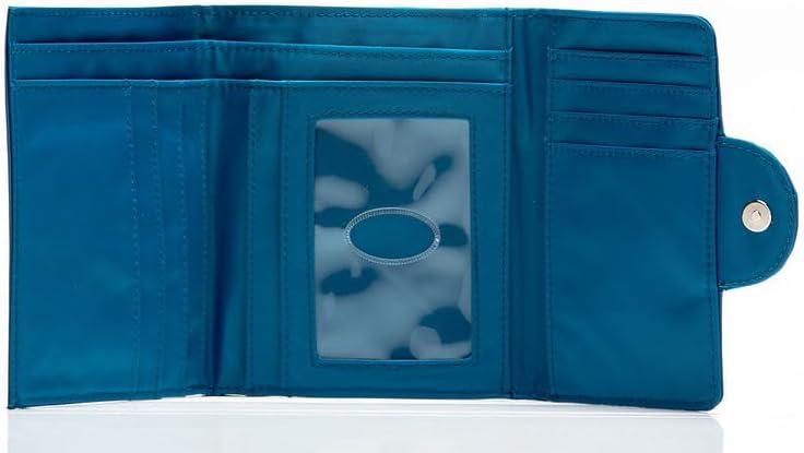 Big Skinny RFID Blocking Nylon Microfiber Trixie Trifold Wallet, Ocean Blue - Image 3