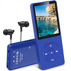 AGPTEK MP3 Player, 8GB verlustfrei MP3 mit 1,8 Zoll Bildschirm, 70 Stunden Wiedergabezeit tragbare Musik Player mit…