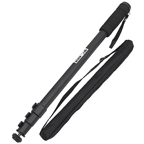 jojofuny Monopode Télescopique Compact pour Appareil Photo DSLR et Caméscope, Léger et Portable, Ajustable en Aluminium, pour Photographie en Extérieur, Couleurs Aluminium Argenté