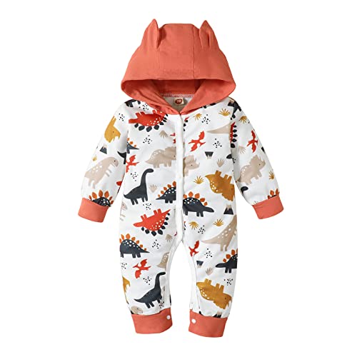 Borlai Mameluco de Bebé Recién Nacido Estampado Completo Animal Lindo Zorro Mono de Manga Larga Ropa de Bebé Niños Niñas 0-18 Meses Cover