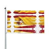 Bandera nacional de España de lujo impresa, resistente al desgarro, impermeable, no destiñe para todo tipo de clima, 3 x 5 pies