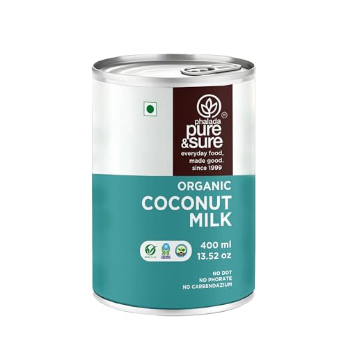 Image of Pure & Sure Organic Coconut Milk 400ML | 100% Naturally Processed Unsweetened Nariyal Milk | Rich & Creamy Texture for Cooking & Baking | Enriched With Nutrients | No Additives