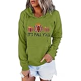 Womens Pullover Sweatshirts Long Sleeved Loose Fit Drawstring Crew Neck Quarter Zip upLightweight...