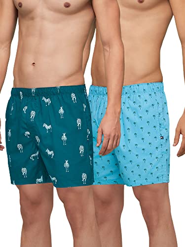 Image of XYXX Men's Remix Regular Fit Cotton Printed Boxer with Dual Pocket & No Marks Waistband (Pack of 2)