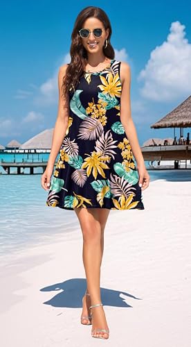 Image of WEACZZY Women Summer Casual Swing T Shirt Dresses Beach Cover up Loose Dress