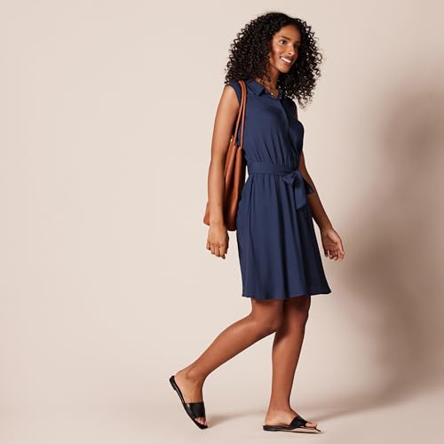 Image of Amazon Essentials Women's Sleeveless Summer Shirtdress, Relaxed-Fit Woven Shirt Dress