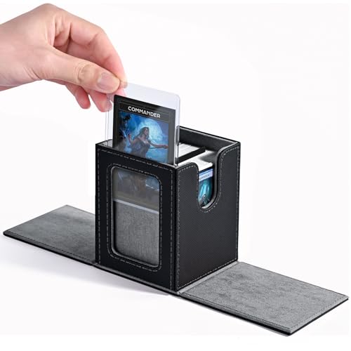 ZLCA MTG Deck Box with Commander Window Display, Trading Card Sto...
