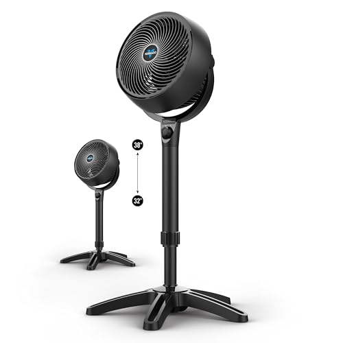 Vornado 683 Medium Pedestal Whole Room Air Circulator Fan, 3 Speed Control, Adjustable Standing...