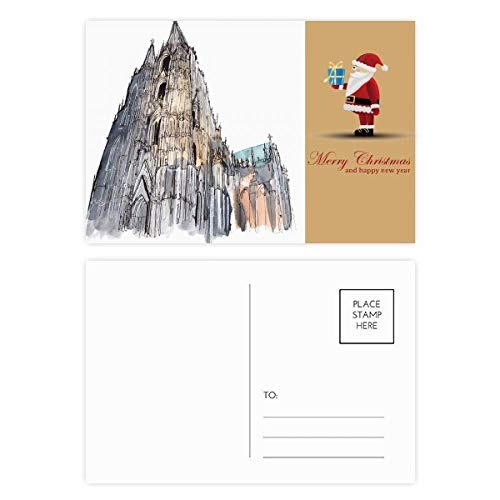 Cartes postales de la Cathédrale de Cologne et Père Noël en lot de 20 pièces pour correspondance