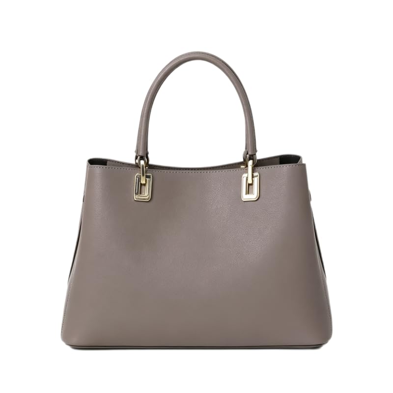 Sac à bandoulière à trois voies en cuir gris parfait pour le travail et le quotidien actif