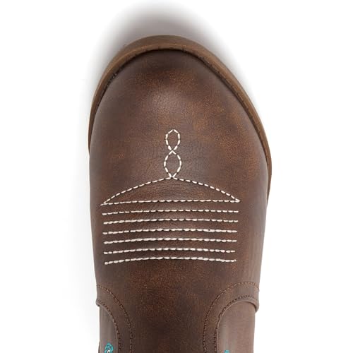 Vodvob Kids Western Boots Embroidered Cowgirl Cowboy Boots Boys Girls Mid Calf Round Toe Riding Shoes Little Kid/Big Kid thumb #5