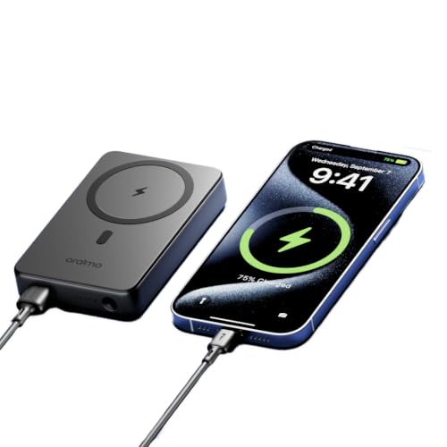 Soporte plegable integrado en powerbank magnética de 10000 mAh oraimo de carga rápida 3