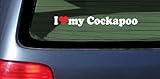 I Love My Cockapoo Dog White Vinyl Decal Sticker