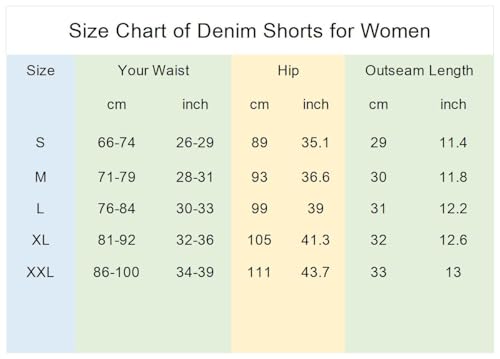 Zingther Mid-Rise Denim Shorts for Women, Casual Jeans Shorts with Raw Hem, White, M