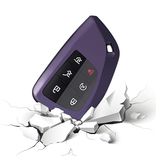 K Lakey Chevy Gmc Buick Key Fob Cover,Compatible With Chevy Chevrolet Suburban Tahoe Gmc Yukon Buick Encore Key Fob Silicone Tpu Protective Case Holder Shell Wih Keychain Silver #TOP3