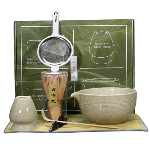 Kit thé matcha en céramique et bambou, service de table traditionnel - 8