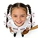 Danyarts Baby Girl Hair Bow Clips Baseball Hair Bows with Elastic Hair Ties, White and Red Grosgrain Ribbon, Girls Softball Ponytail Accessories, 4 Pack for Little GirlsToddler Kids Teens