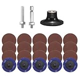QUARKZMAN 23pcs Set Dischi Sostituzione Rapida 2" Dischi Levigatura Roll Lock con Supporto 1/4" Mandrino Dischi Condizionamento Superficie 240 Grana per Rimozione Ruggine Lucidatura