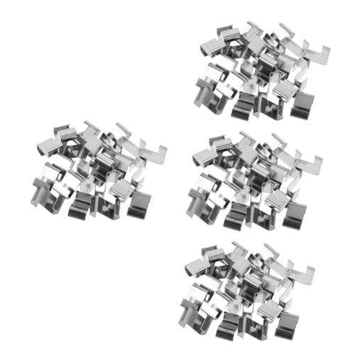 SOLUSTRE 100pezzi Clip di Fissaggio per Vetrate Acciaio Inossidabile per Riparazioni Greenhouse e Impermeabilità Vento Facile Installazione per Pannelli di Sicuri e Stabili