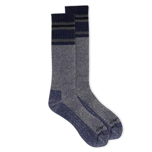 Carhartt Men's A774-2 Heavy Duty Thermal Crew Sock - Large - Denim Heather