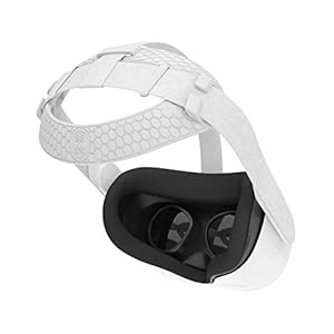 AMVR Kopf-Rücken-Polsterung,Schwerkraft-Druckausgleichskissen Komfortables weiches TPU-Polster-Zubehör für Quest 2 Headset (Grau)
