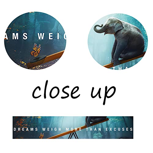 Inspirational Canvas Wall Art Motivational Elephant Posters And Prints Forest Picture Paintings Entrepreneur Positive Quotes Office Living Room Bedroom Wall Decor Artwork Ready To Hang[36"W X 16"H], 12"X16"X3 Panels #TOP4