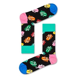 Happy Socks Rolling Stones Collector Box Set, colorés et amusants, Chaussettes pour homme et femme, Rosa-Rouge-Turquoise-Jaune 6 paires (36-40) – Image 2