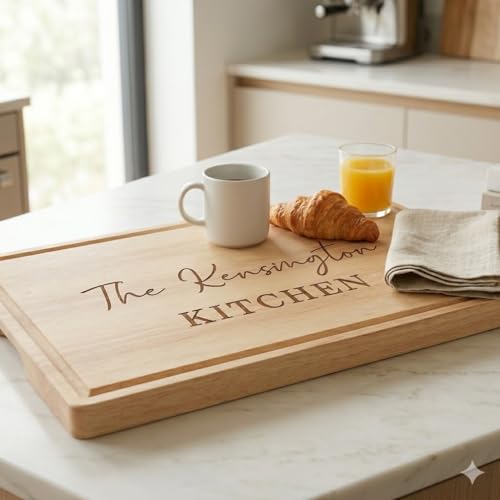 Personalised Chopping Board Custom Engraved Wooden Kitchen Board Personalised Gift for Couples Wedding Anniversary or Housewarming Name Kitchen Design