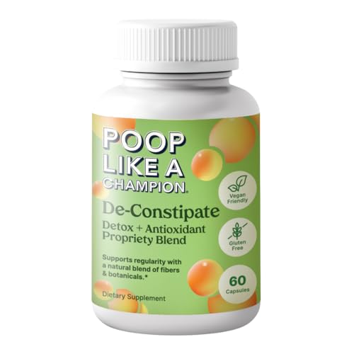 Poop Like a Champion Constipation Relief Capsules - Acai, Psyllium