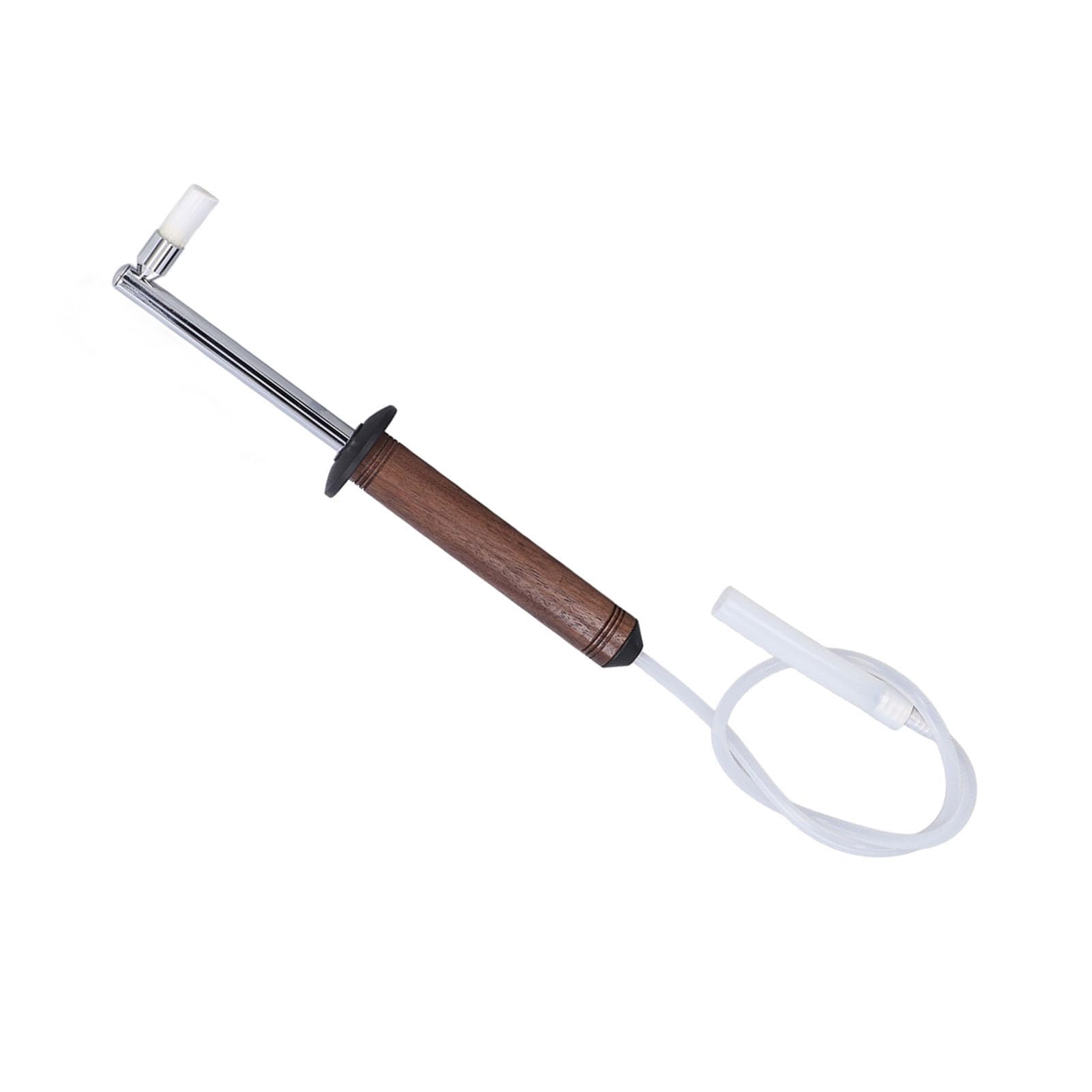 Cepillo de Limpieza para Máquina de café a con Nogal, Cabezal Nailon Desmontable y Protector Térmico para Mantenimiento, Kit Herramientas Barista