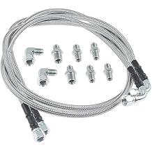 6AN 52" Transmission Fluid Oil Cooler Hose Line Kit, TH350 Transmission Cooler Lines Compatible with GM Chevy Ford GMC Buick Cadillac Cars and Trucks for 700R4 TH400